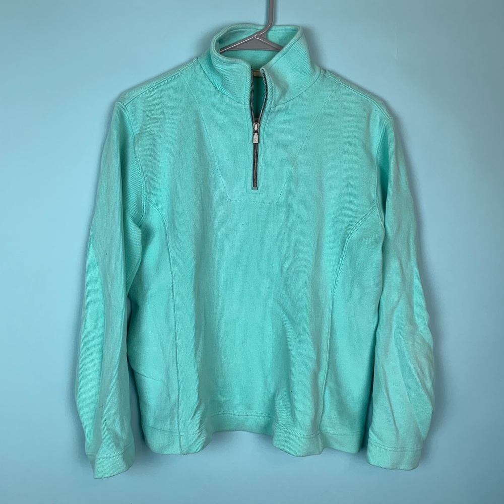 Tommy Bahama Teal Quarter Zip Sweatshirt